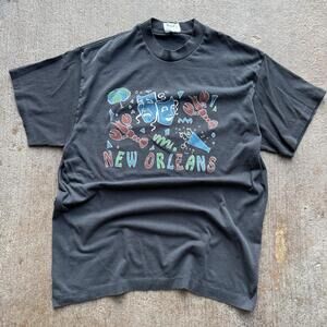 New Orleans 90s Vintage Single Stitch Shirt Size Large